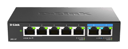 Switch D-Link 5 Ports Gigabit + 2 Ports 2.5G - DMS-107/E Grosbill