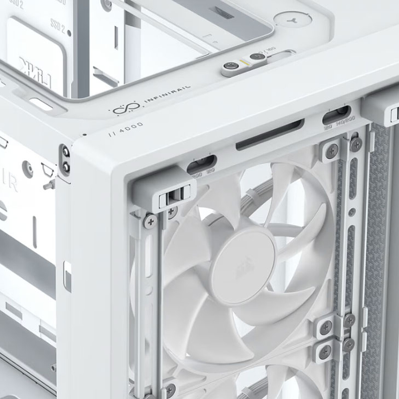 Corsair Frame 4000D Blanc Blanc - Boîtier PC Corsair - grosbill.com - 1