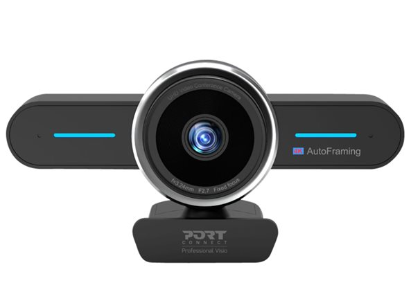 Port Mini caméra de conférence 4K Stéréo/Noir - Webcam - 2