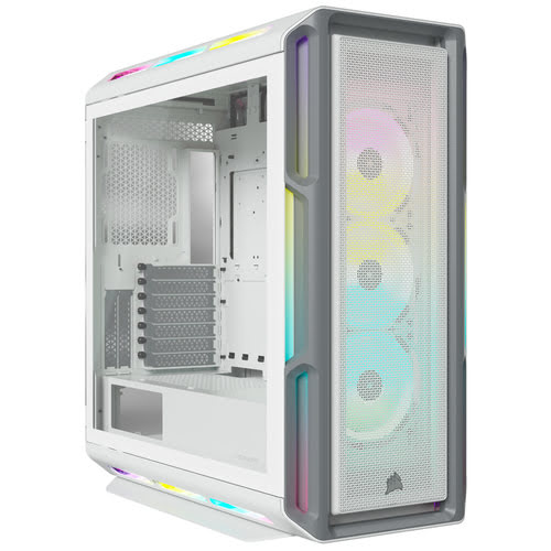 Corsair iCUE 5000T RGB Tempered White Blanc - Boîtier PC Corsair - 0