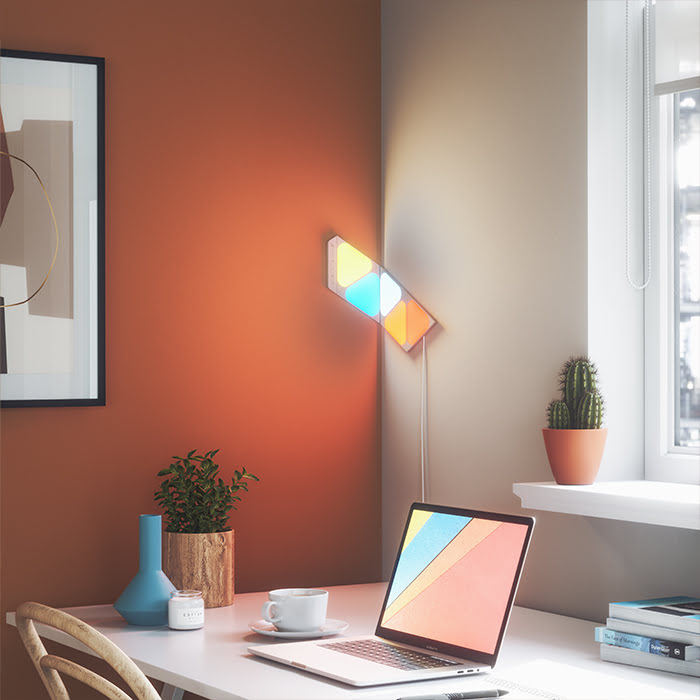 Nanoleaf Shapes Mini Triangles Starter Kit - 5 Pièces (NL48-5002TW-5PK) - Achat / Vente Objet connecté / Domotique sur grosbill.com - 4