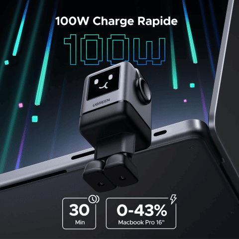 UGREEN Chargeur rapide robot 100W 4 ports - USB-A + 3xUSB-C - Gris (X688) - Achat / Vente Chargeur sur grosbill.com - 4