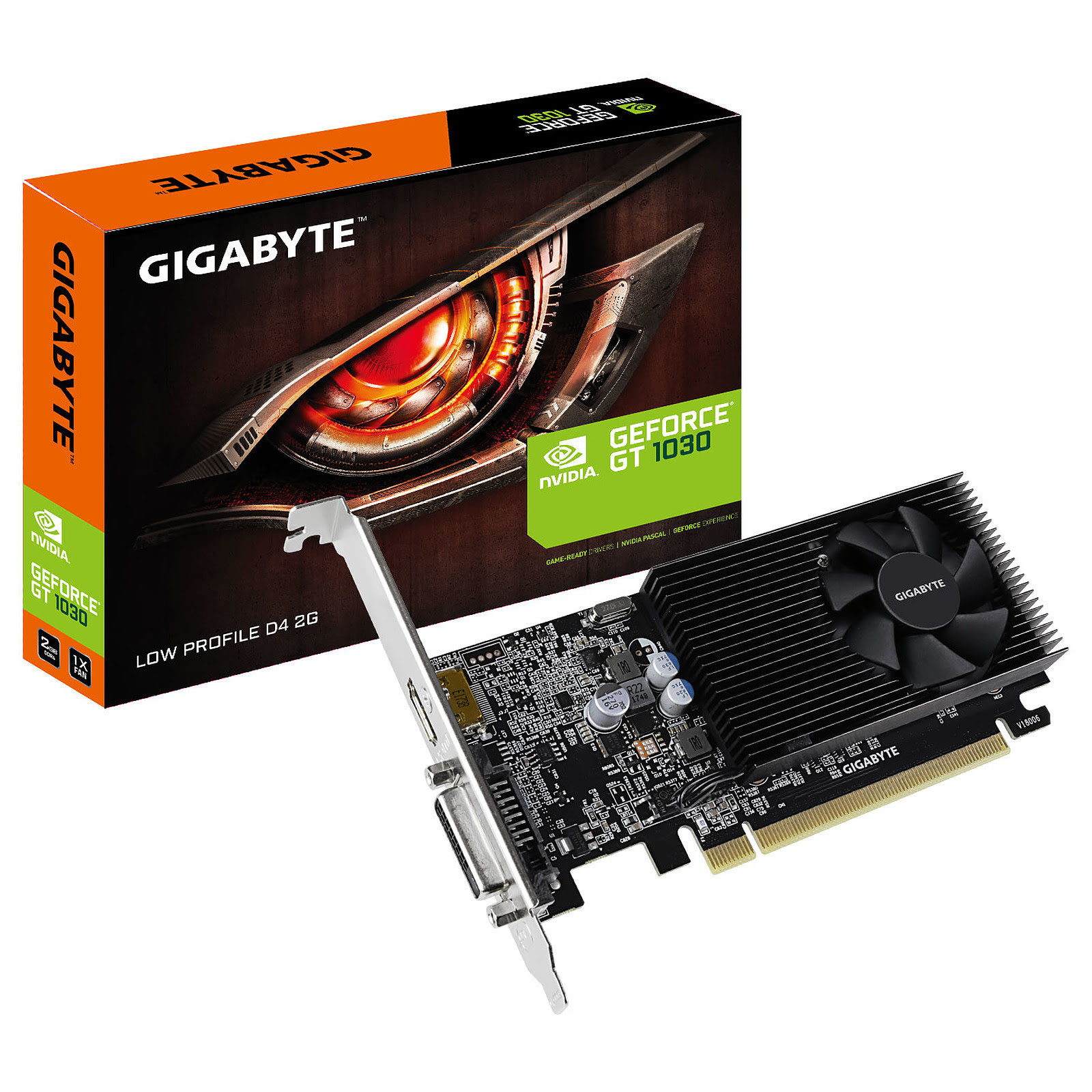 Gigabyte GT 1030 Low Profile D4 2G  - Carte graphique Gigabyte - 0