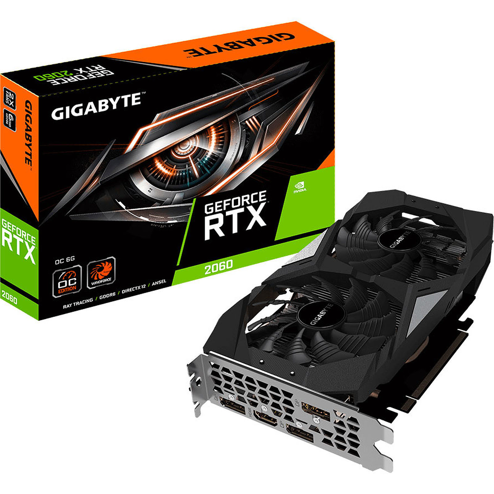 Gigabyte RTX 2060 OC 6G V2.0  - Carte graphique Gigabyte - 0