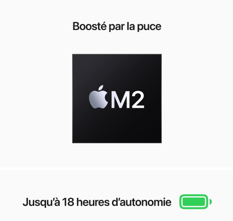 MacBook Air M2 13.6" 16Go/256Go - Minuit  - Achat / Vente sur grosbill.com - 3