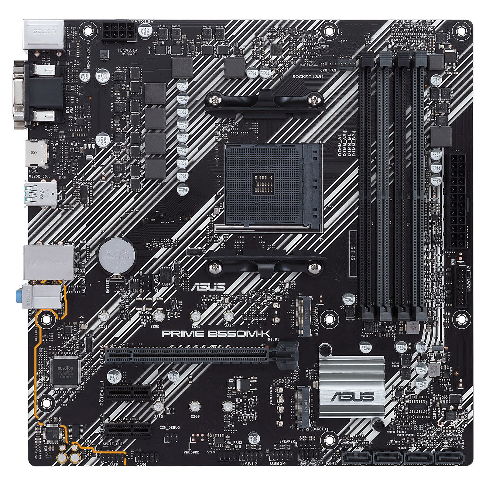 Asus PRIME B550M-K Micro-ATX  - Carte mère Asus - grosbill.com - 4