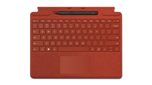 Microsoft Surface Pro Signature Keyboard with Slim Pen 2 Red Microsoft Cover port AZERTY Francais
