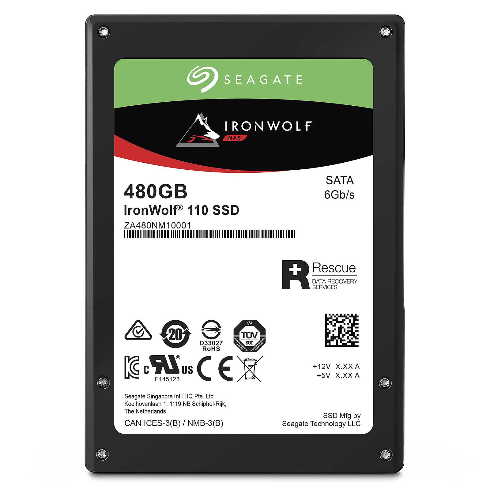 Seagate 480Go SATA III IronWolf 110 ZA480NM10011  SATA III - Disque SSD - 1