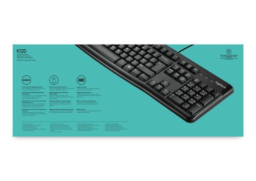 K120 Corded Keyboard Noir - Achat / Vente sur grosbill.com - 18