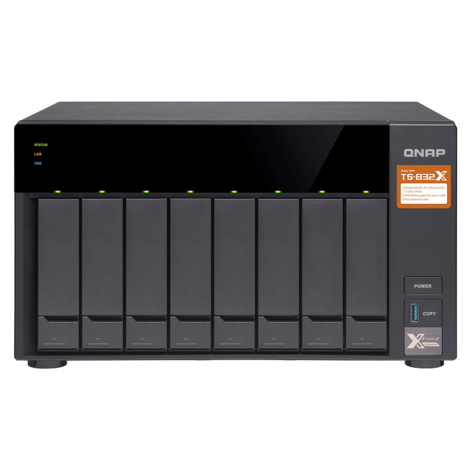 Qnap TS-832X-8G - 8 HDD - Serveur NAS Qnap - grosbill.com - 0