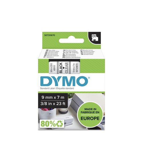 Dymo D1 - TAPE DYMO 9MMX7M - Achat / Vente Consommable imprimante sur grosbill.com - 1