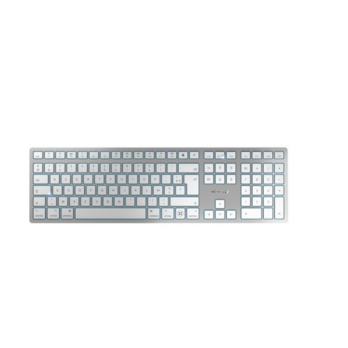 Cherry KW 9100 Slim Mac - Blanc/Argent/SX/Sans Fil