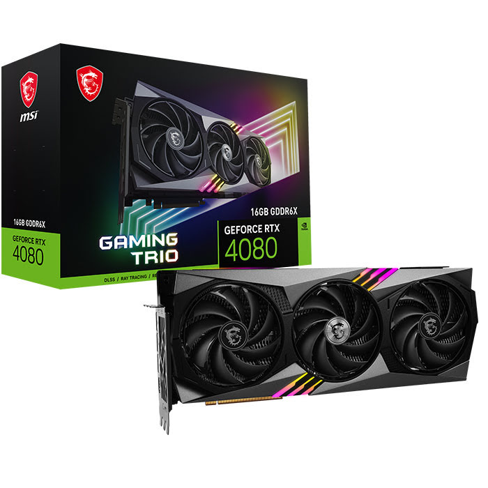 MSI GeForce RTX 4080 GAMING TRIO 16G  - Carte graphique MSI - 0