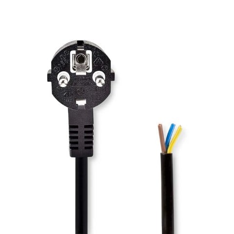 Câble alimention prise de terre mâle - Open - 3m - Connectique PC - 2
