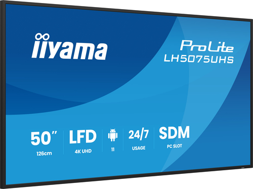 Iiyama Prolite LH5075UHS-B2AG - 49.5" 4K VA 9.5ms Android iiShare (LH5075UHS-B2AG) - Achat / Vente Affichage dynamique sur grosbill.com - 2