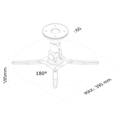 Projector Ceiling Mount Tilt/Rotate BLK - Achat / Vente sur grosbill.com - 2