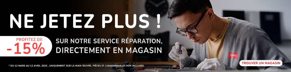 Campagne réparation magasin jusqu'au 12 avril