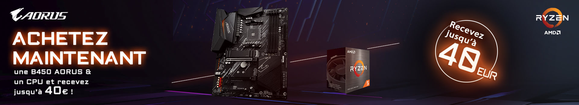Image Aorus Cash Back - jusqu'à 40€ remboursés