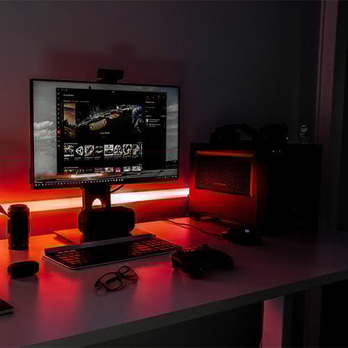 PC bureautique avec setup RGB