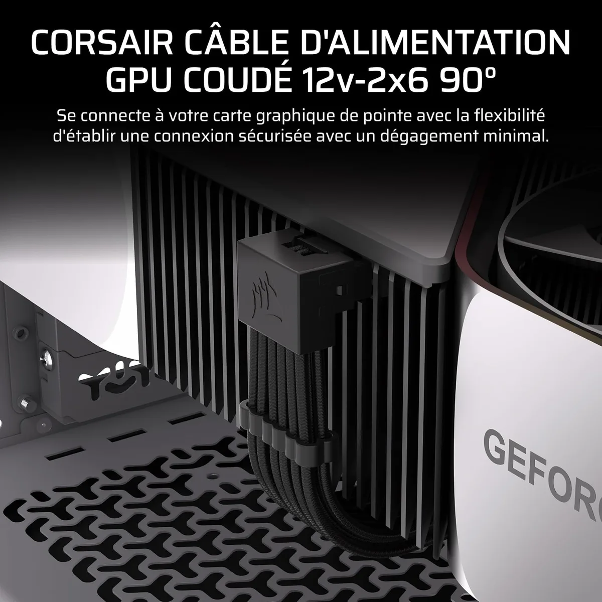 Corsair Câble 90° 12 V-2 x 6 style A, vue 3