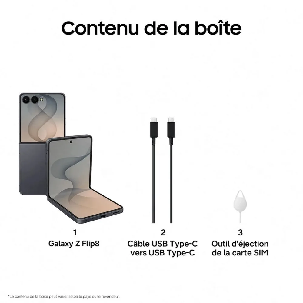Samsung Galaxy Z Flip 8 - 256Go - Noir, vue 2
