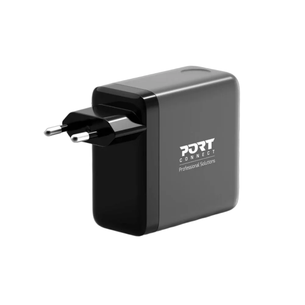 Port Chargeur écran OLED GaN 140W 3 ports + Câble USB-C - 2m, vue 2