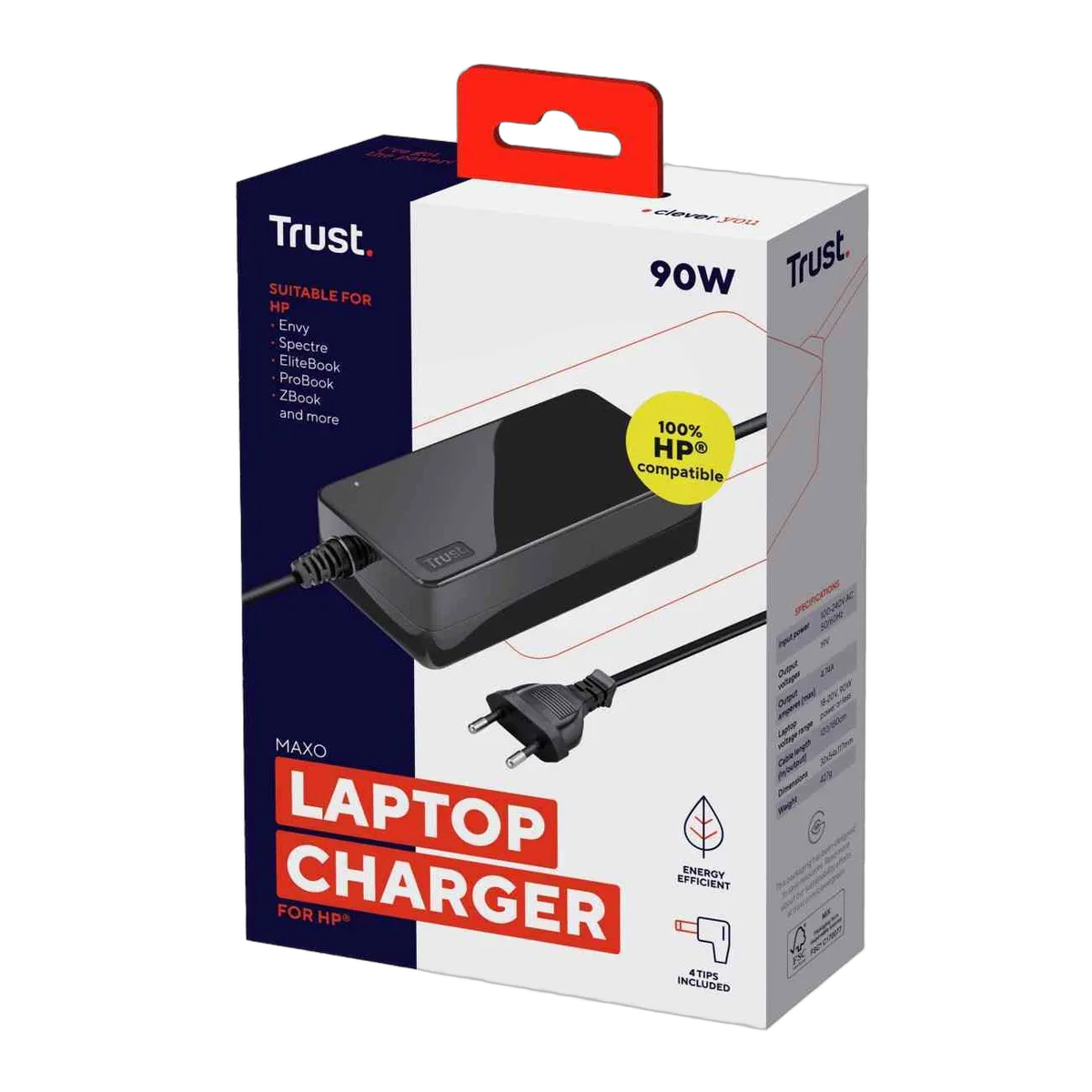 Trust Alimentation MAXO 90W pour HP - 4 embouts — vue 3
