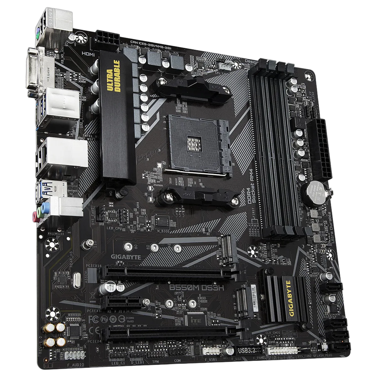 Gigabyte B550M DS3H — vue 3
