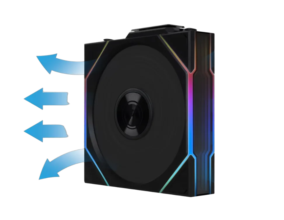 Lian-Li UNI FAN TL Sans fil LCD ARGB PWM RB - 120mm - Noir — vue 6