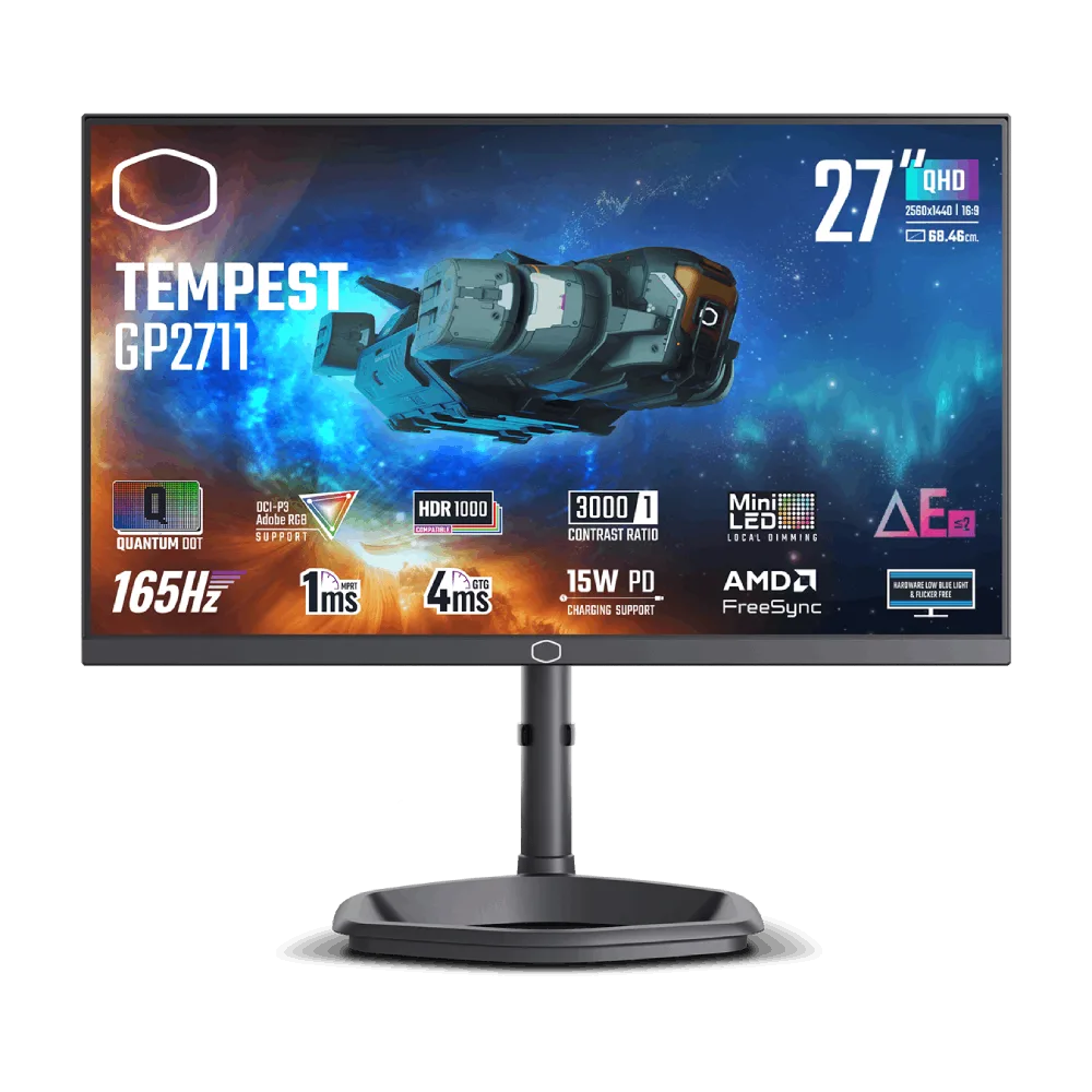 Cooler Master TEMPEST GP2711 - 27" QHD 165Hz MiniLED Q-DOT HDR1000 USB-C KVM-Seconde Vie — vue 1