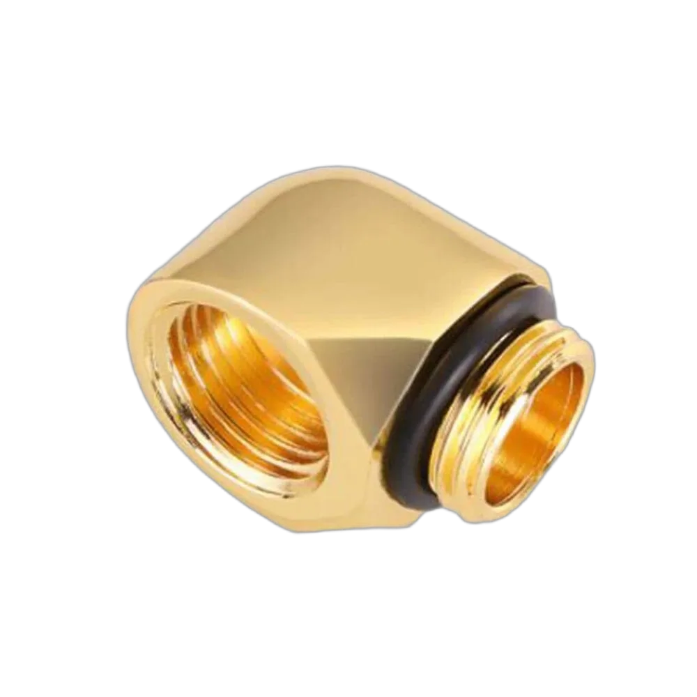 CONSTRUCTEUR Fitting Male/femelle 90° Or - 14mm — vue 1
