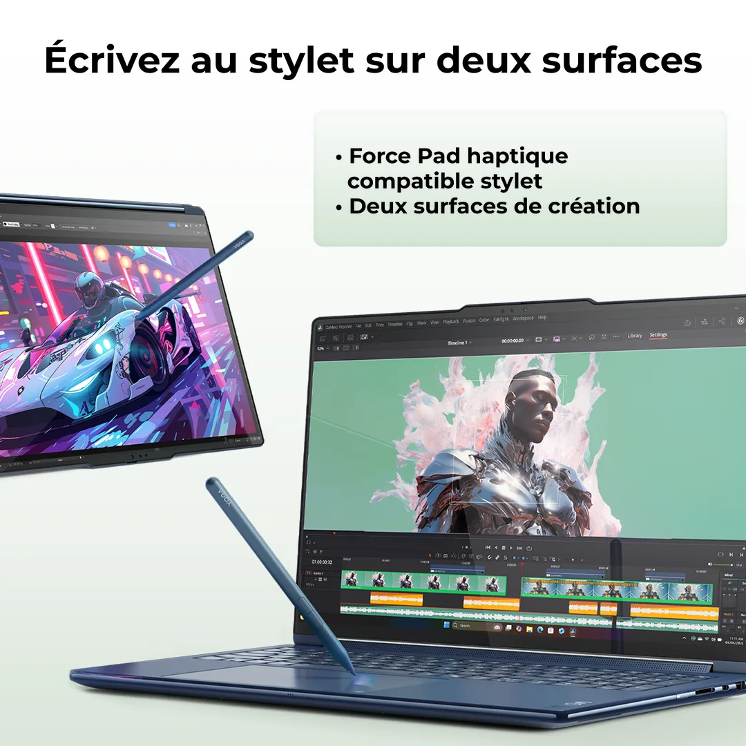 Lenovo Yoga 9 2-in-1 16N1X11 - 16" 2.8K OLED 120Hz RTX Spark N1X PRO 650 32Go 1To W11, vue 7