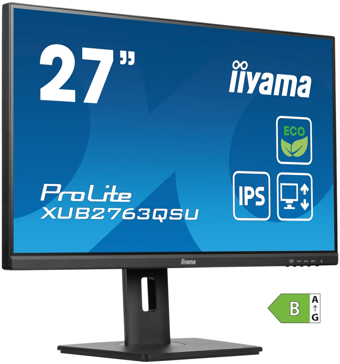 Iiyama ProLite XUB2763QSU-B1 - 27" QHD 100Hz IPS 2ms classe énergétique B Adaptive Sync — vue 3