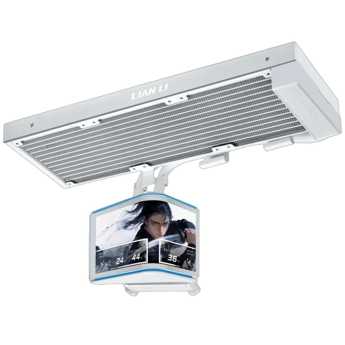 Lian-Li HydroShift II OLED Curved Fanless blanc — vue 1