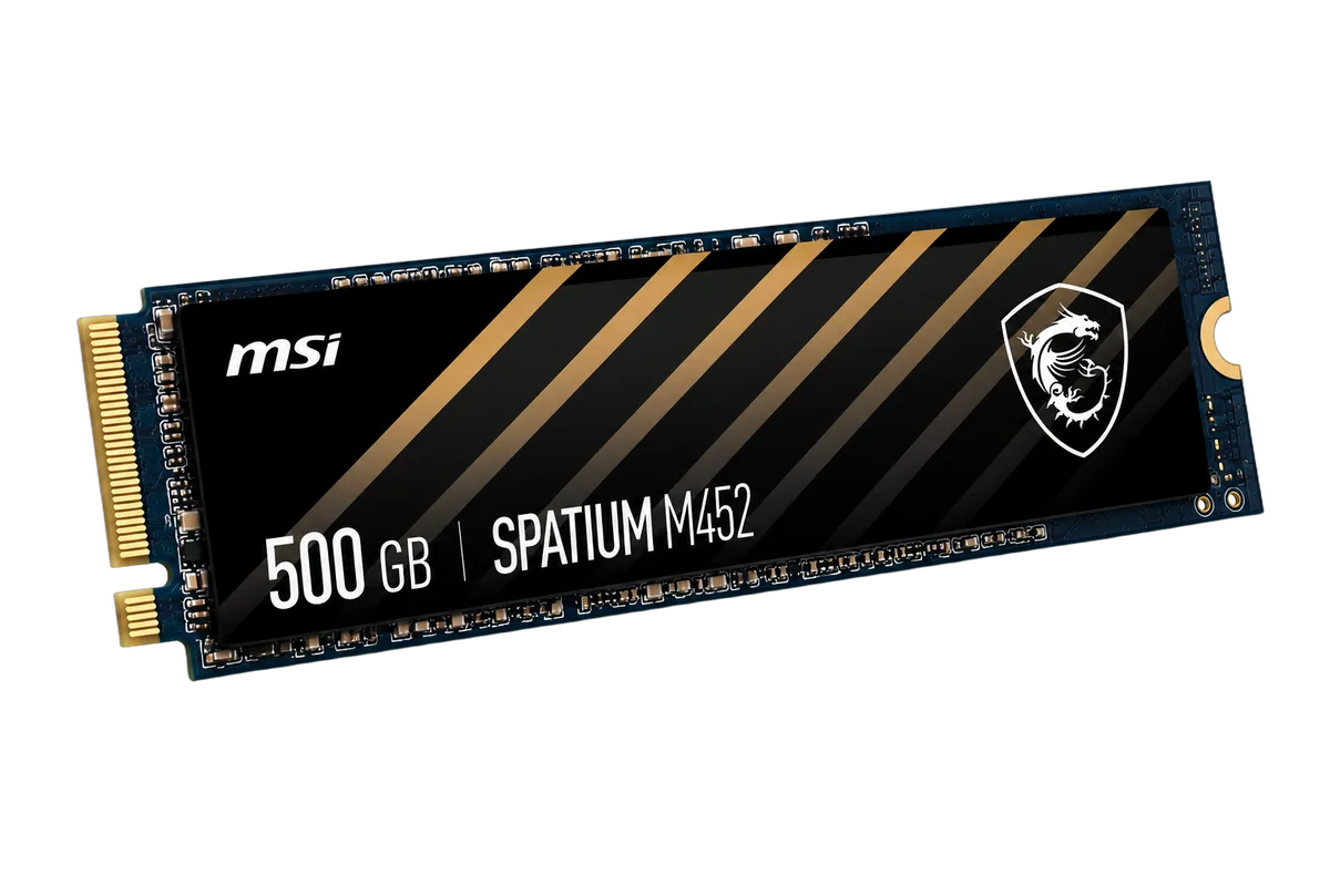 MSI Spatium M452 500Go NVMe M.2 — vue 3