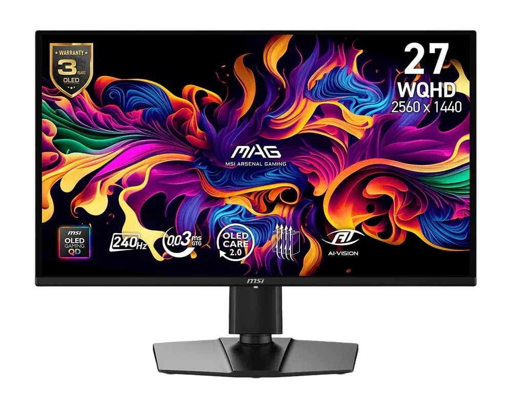 MSI MAG 274QP QD-OLED X24 - 26.5" QD-OLED QHD 240Hz Pivot G-Sync-Seconde Vie, vue 1