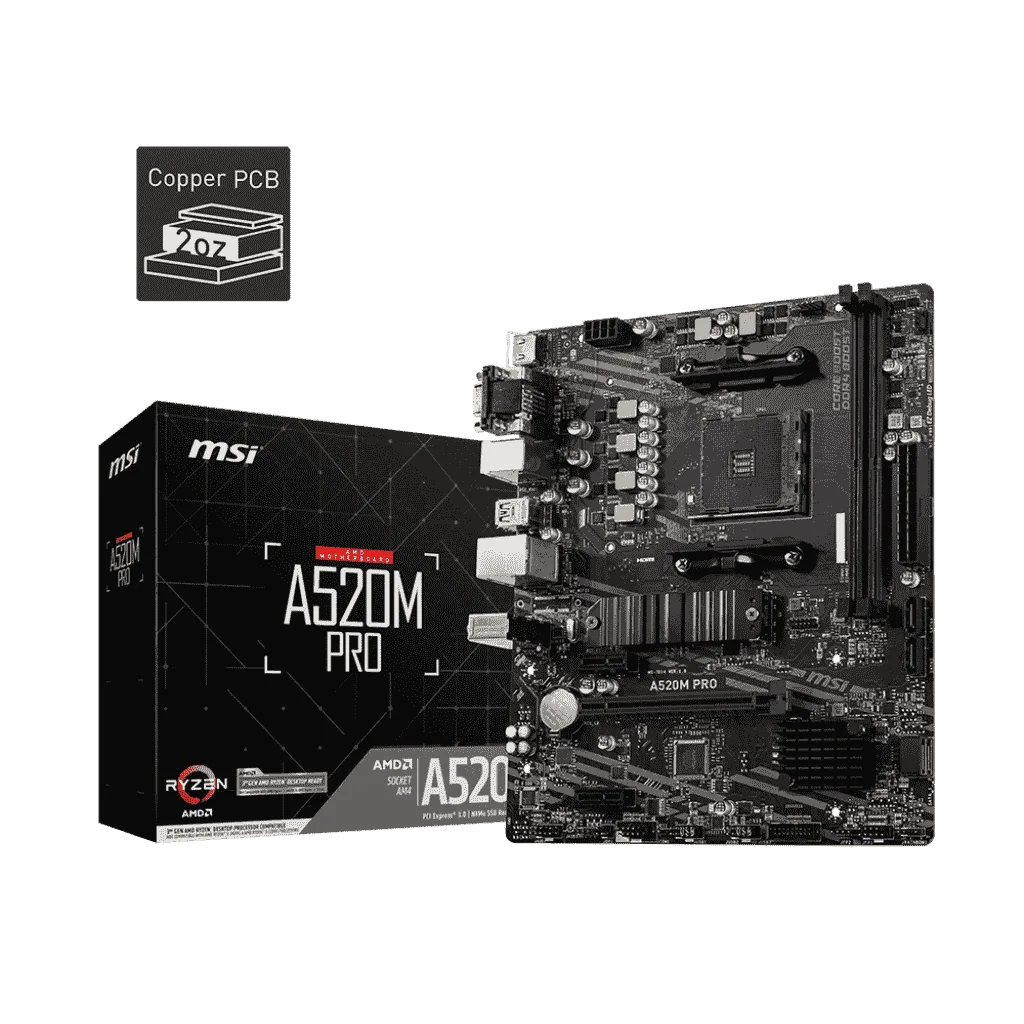 MSI A520M PRO — vue 1