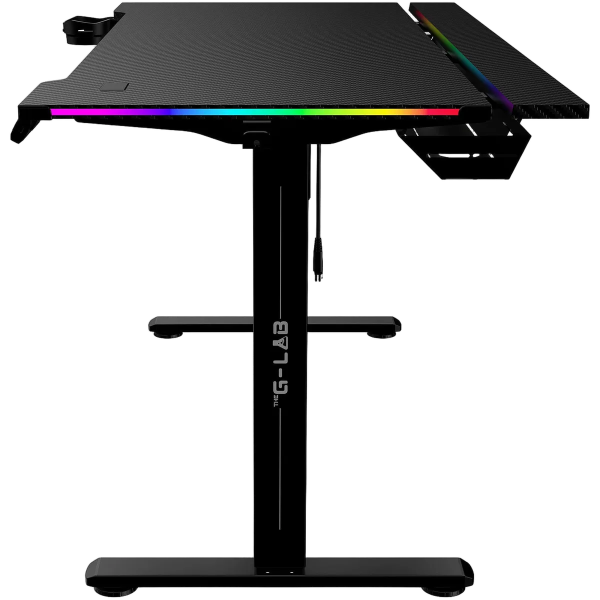 The G-LAB K-Desk Platinium RGB/Noir — vue 3