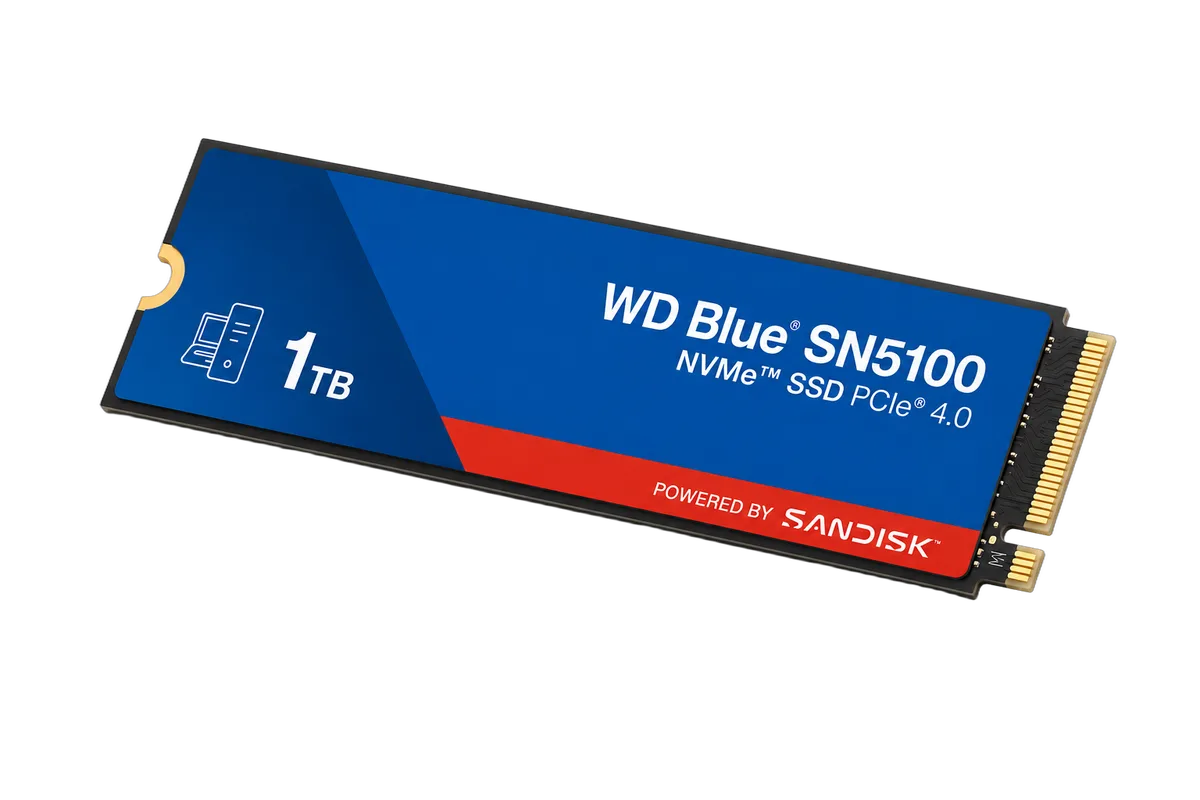 WD SN5100 Blue 1To Gen4 NVMe M.2 OEM — vue 3