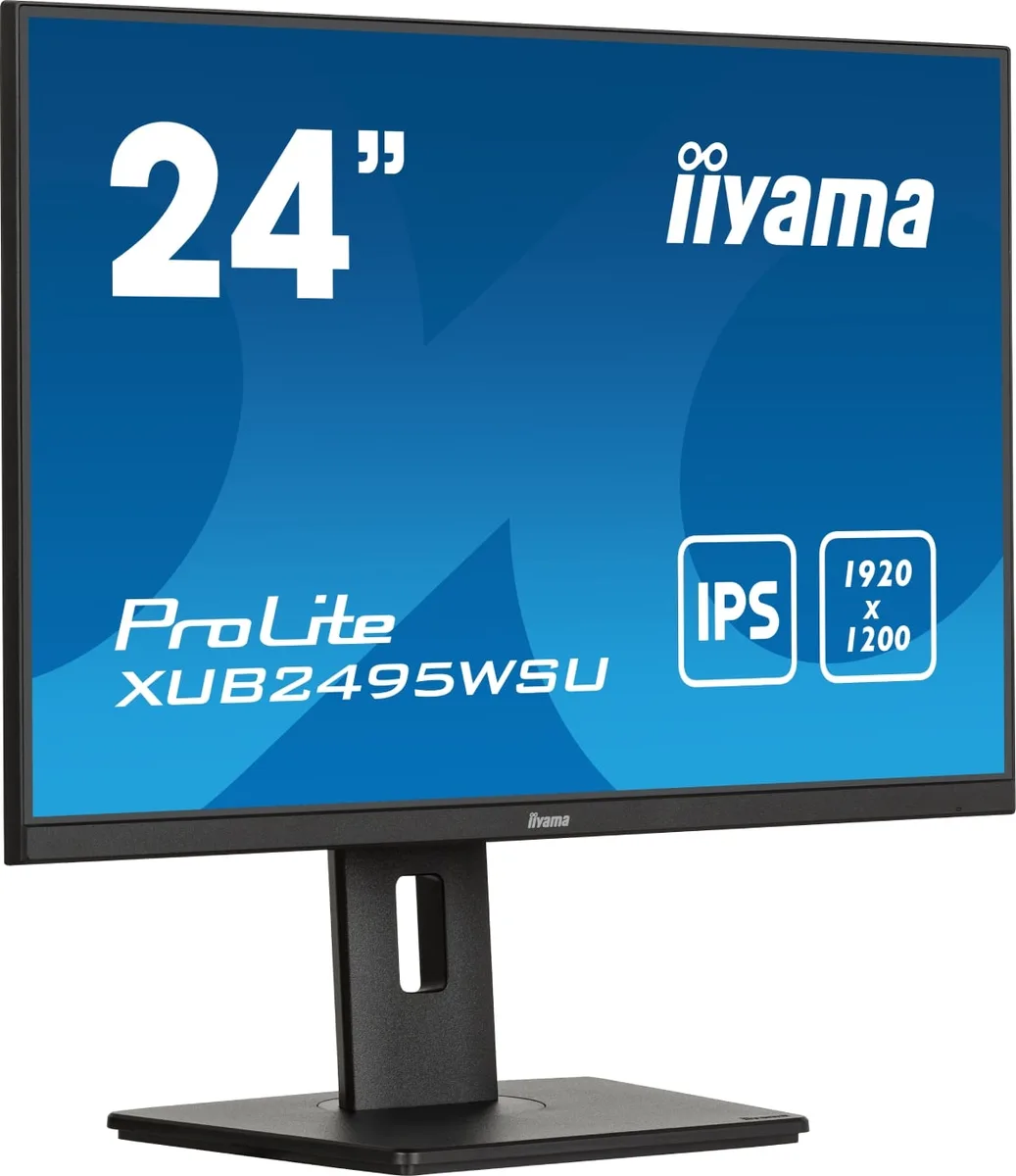Iiyama PROLITE XUB2495WSU-B7 - 24.1" FHD+ 75Hz IPS 4ms 16:10 Pivot — vue 3