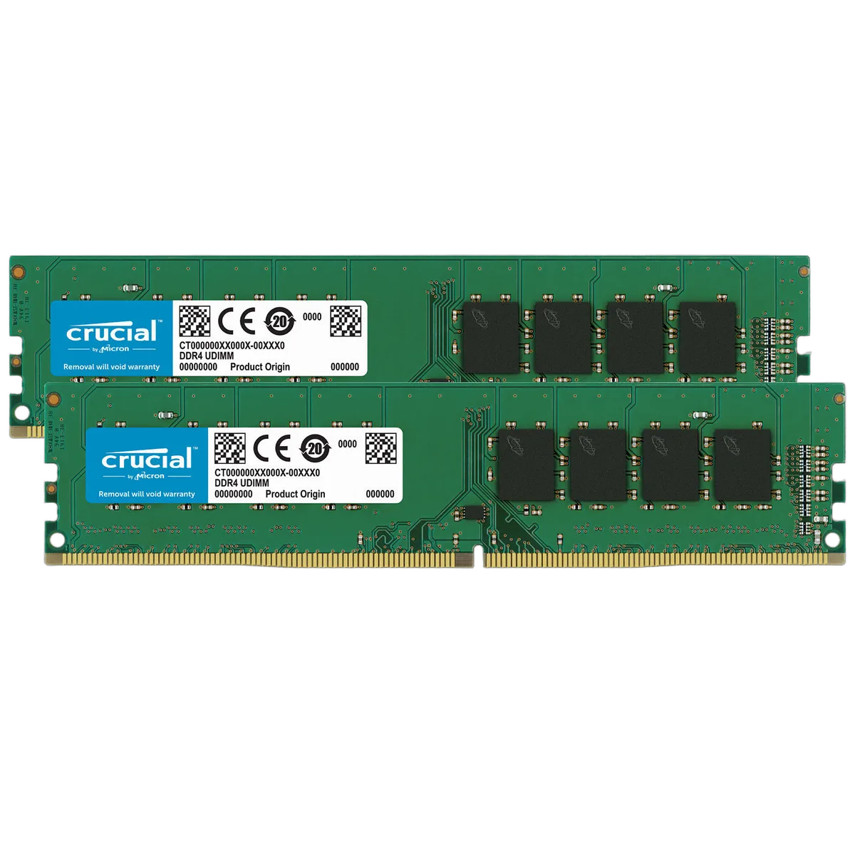 Crucial 16Go (2x8Go) DDR4 2666MHz — vue 1