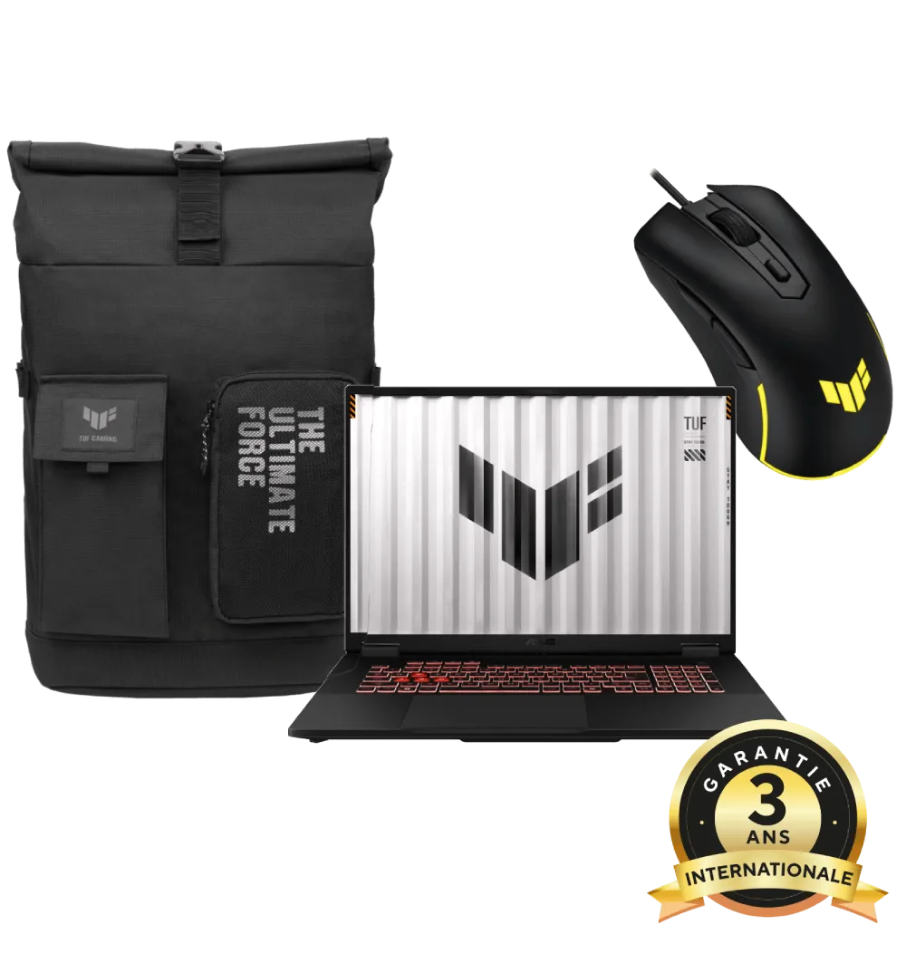 Asus TUF Gaming A18 - 18" FHD+ 144Hz Ryzen 7 260 RTX 5070 32Go 512Go Sans OS avec Sac et souris TUF — vue 1