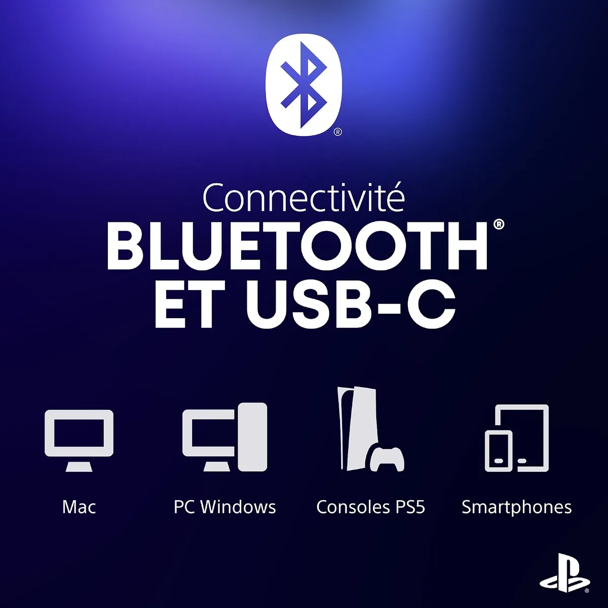 Sony Manette DualSense Midnight Black - PC/PS5/Mac/Mobile — vue 6