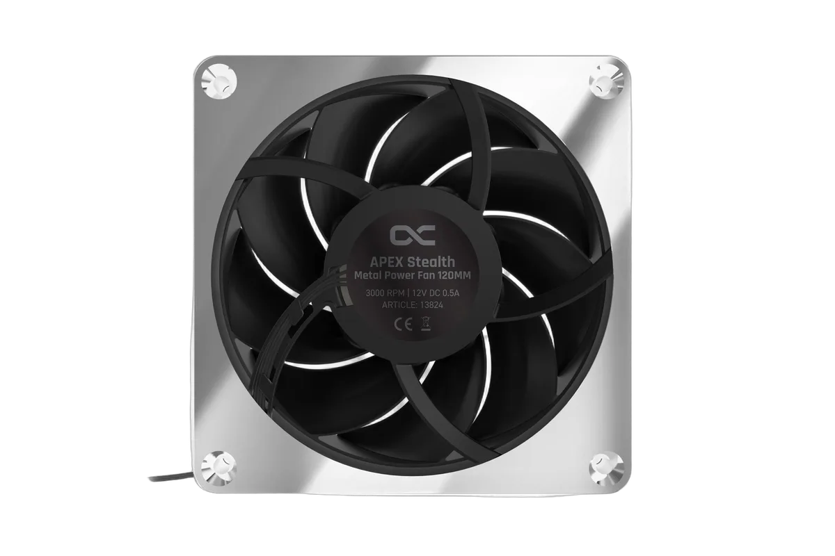 Alphacool Apex Stealth Metal 120mm - 3000rpm Chrome — vue 2