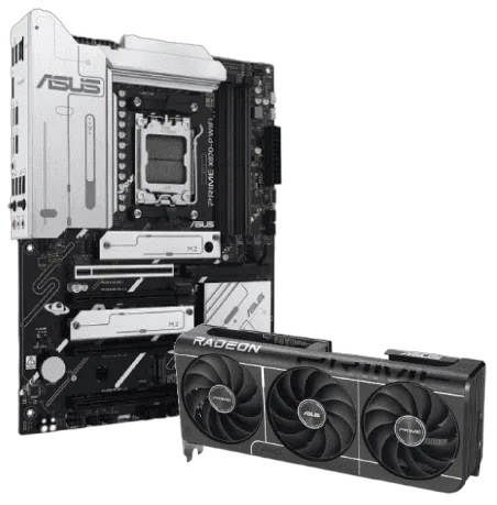 Asus PRIME X870-P WIFI + PRIME RX 9070 EVO 16G OC — vue 1