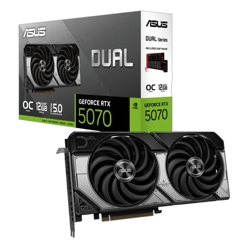 Asus Dual GeForce RTX 5070 12GB GDDR7 — vue 1