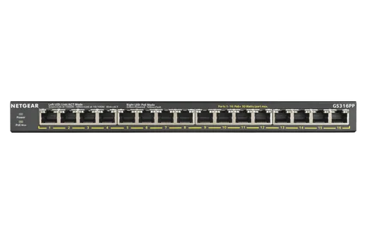 Netgear 16 ports Gigabit POE+ - GS316PP