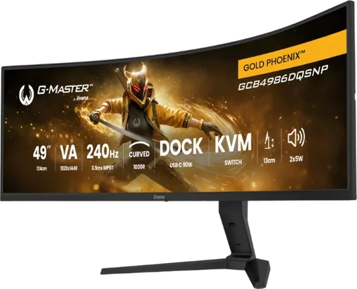 Iiyama G-Master GCB4986DQSNP-B1 - 49" CURVE DQHD 240Hz VA 0.5ms Adaptive Sync, vue 3