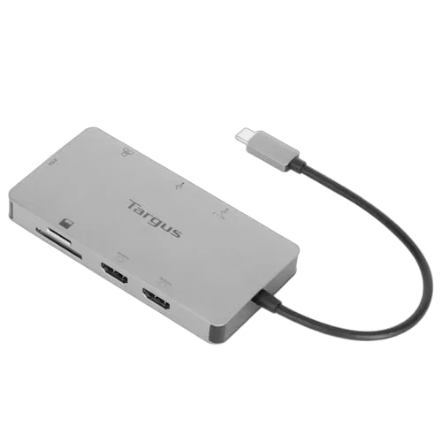 Targus Station d'accueil dual HDMI 4K USB-C avec technologie Power Delivery 100 W et fonction Pass-Thru