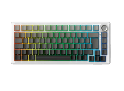 The G-LAB Keyz Elite 300 GRW 75% - Mécanique - Sans-Fil - RGB - Gris/Blanc